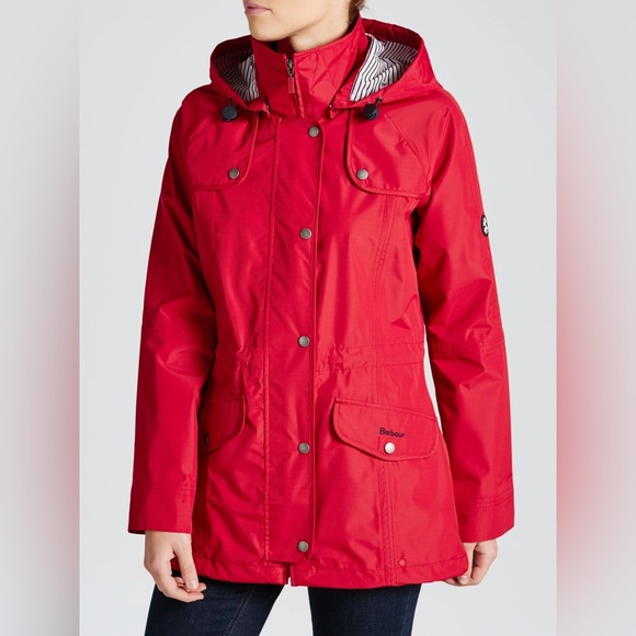Barbour: Trevose Anorak Jacket, Red, Size: US 6 (fits like a s/m) LIKE NEW - Picture 13 of 13